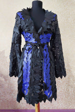 Load image into Gallery viewer, Zamback Leaf Patterned Genuine Leather Long Jacket
